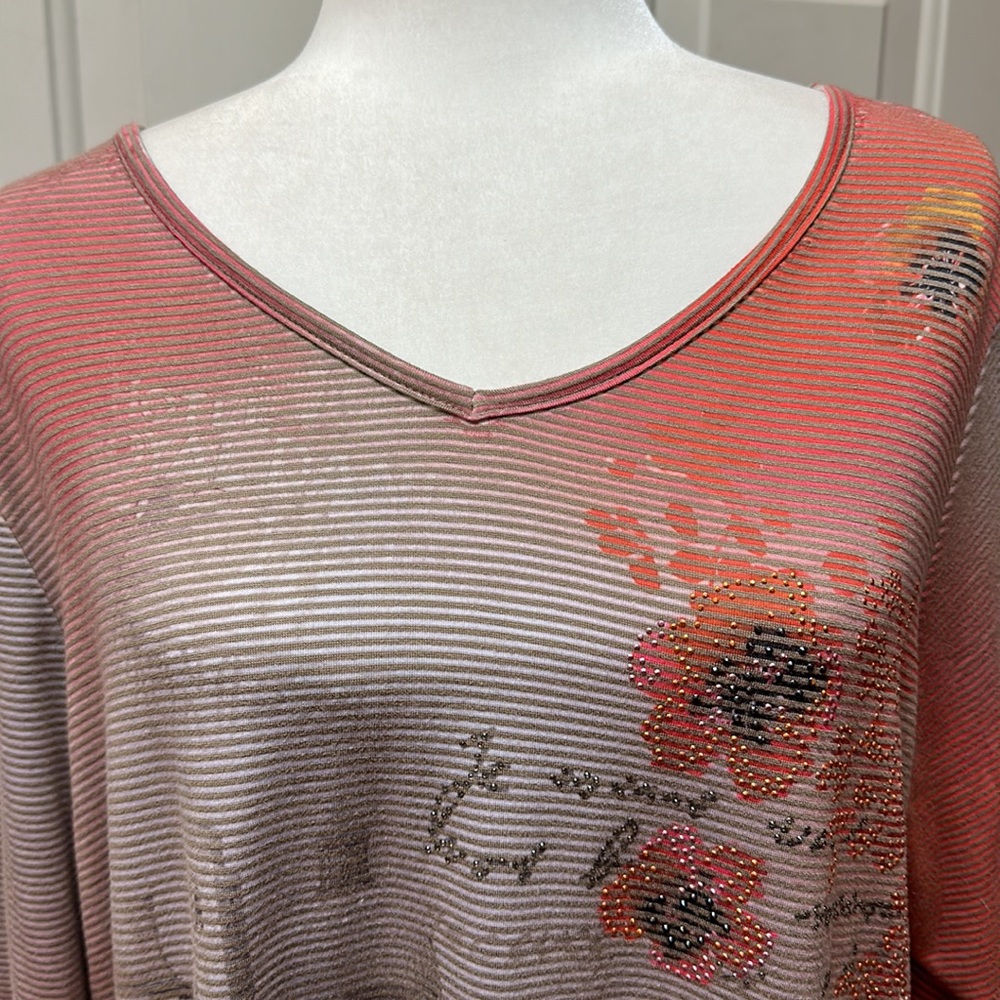 Cj banks 3/4 sleeve top, size 1x - Picture 2 of 12